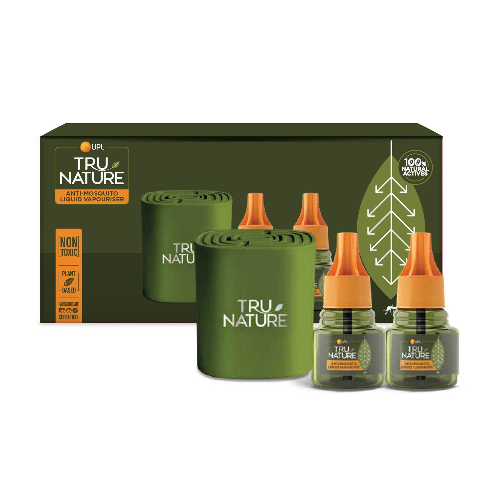Tru Nature Herbal Mosquito Repellent Machine + 2 Liquid Refill (45 ML) | Fit for All Machines | Paediatrician Certified | Effective for 45 Nights | Plant Based | Chemical Free - image 1