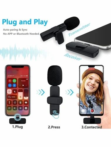 K9 2 In 1 Dual Lavalier Microphone Mic Plug & Play USB Type C & iPhone