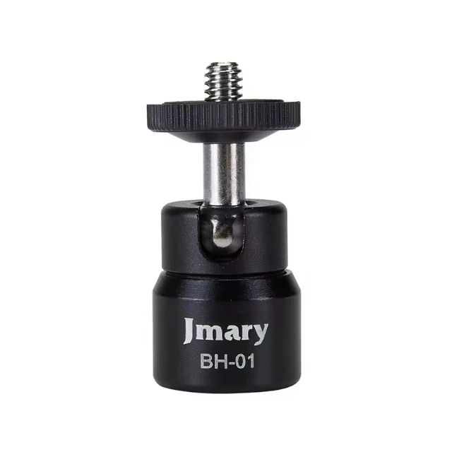 Jmary BH-01 Mini Ball Head Adjustable Tripod Mount | Portable 360 Degree Camera DSLR LED Light Mic Phone Holder Adapter with 1/4" Screw