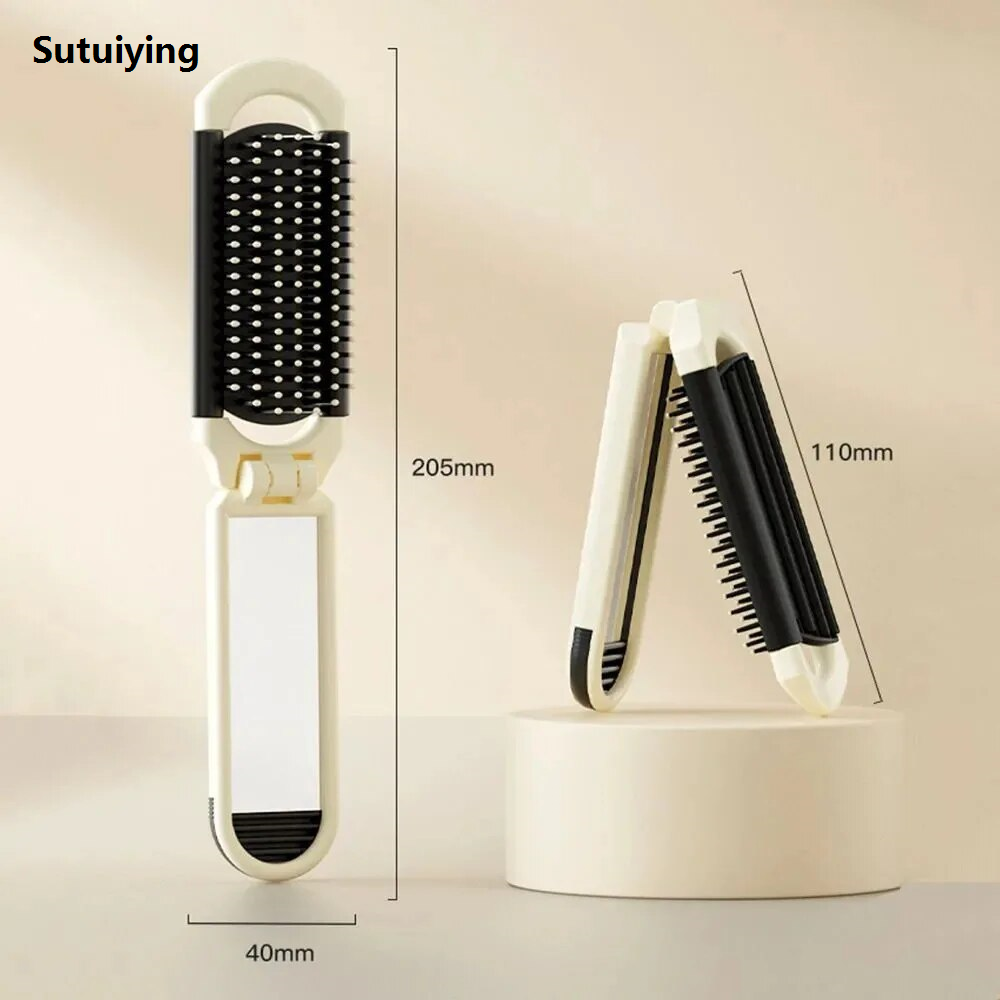 Sutuiying Portable Comb Airbag Air Cushion Comb Ladies Special New Simple Fashion Comb Mirror One Folding Small Comb