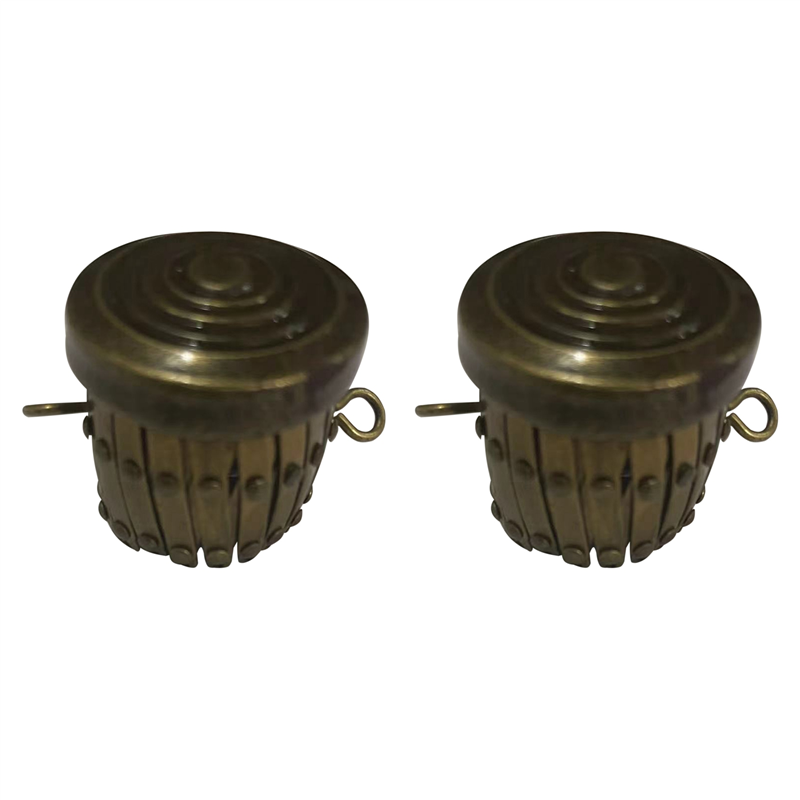 JINMY 2X Round Bags Hardware Purse Frame Parts Pen Bag Clutch Frame Clasp Coin Cylinder Purse Accessories(Bronze)