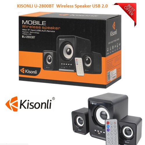 Kisonli U-2800BT Wireless USB 2.0 Bluetooth Speaker