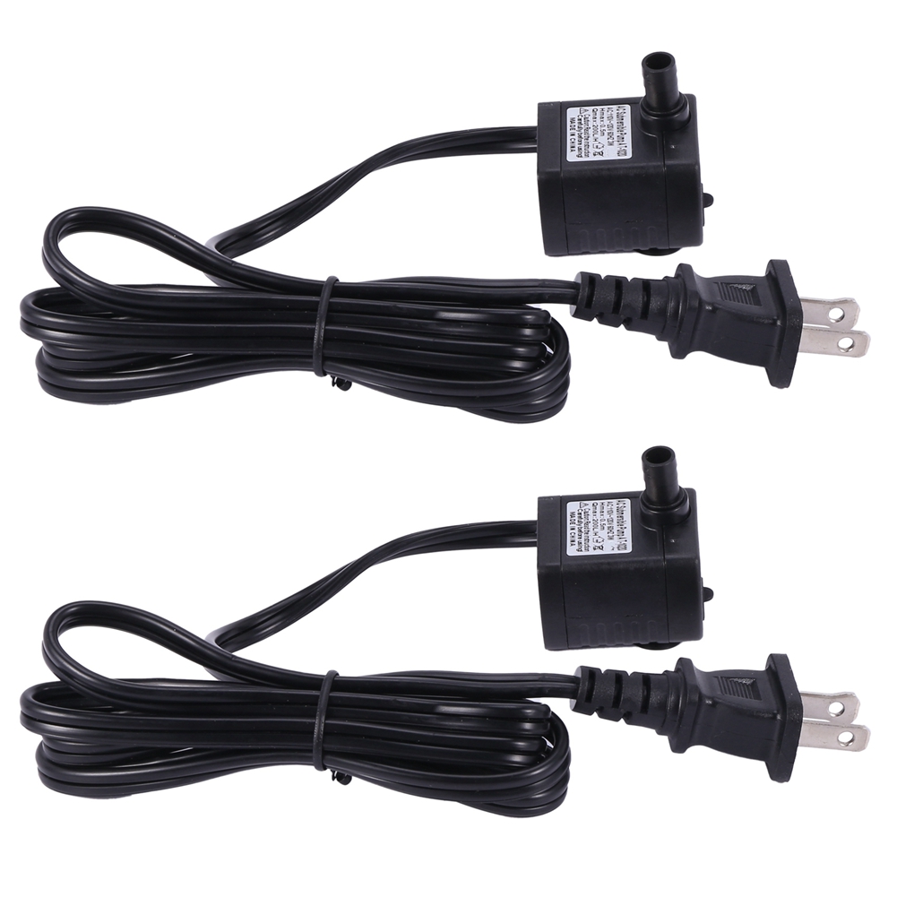 JAERBEE 2X Mini AC 110V 3W Submersible Water Pump Aquarium Fountain Air Fish Tank Pond Water Pump US Plug 110V