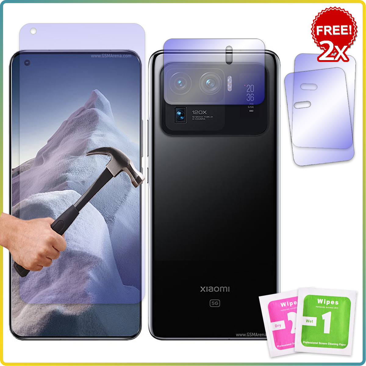 9H Nano Flexible Glass Screen Protector (Free-2Pcs Camera Guard) For Xiaomi Mi 11 Lite, Mi 11 Lite 5G, Mi 11i, Mi 11 Ultra, Poco M2 Reloaded, Mi 11X, Mi 11X Pro, Redmi K40 Gaming, Poco M3 Pro 5G, Redmi Note 8 2021, Redmi Note 10 Pro (China)