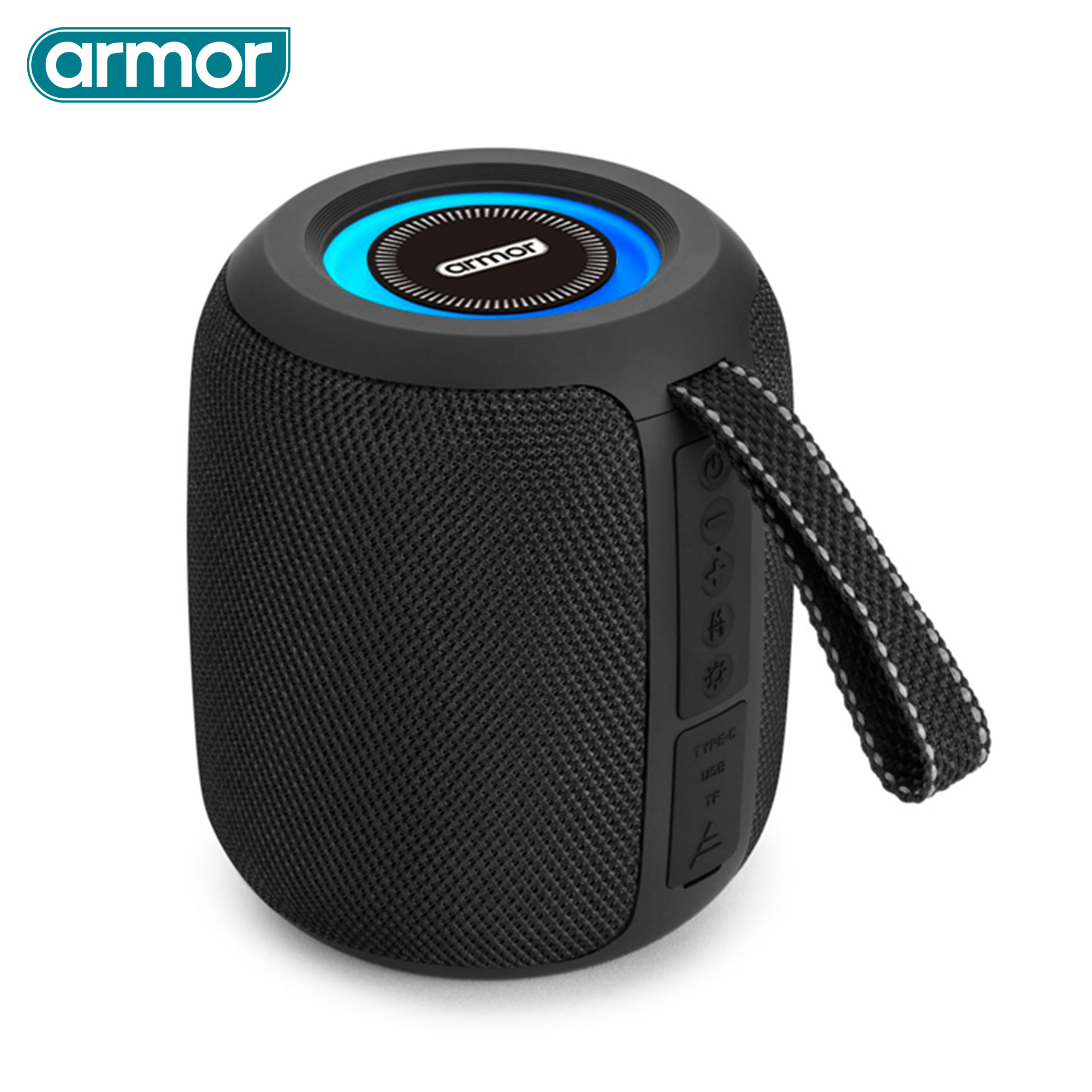 Armor Bass 150 Bluetooth Speaker | 10W Output, 7-Hour Playtime, RGB Lights, 1800mAh Battery, TF Card & USB Drive Support | TWS pairing Portable Wireless Speaker with Type-C Charging