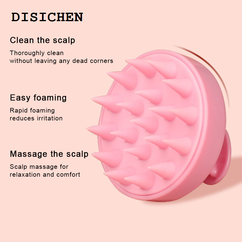DISICHEN Fifty percent discount Silicone Shampoo Brush Massage Scalp Comb Smoothing Hair Tool Hair Washing Comb Bath Shower Brush Salon Hairdressing Tool 1PC
