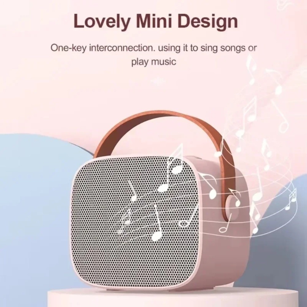 DSP System Speaker Portable Mini Bluetooth Speaker Stereo Surround Subwoofer Wireless Dual Microphones Singing K Song Karaoke Speaker Home