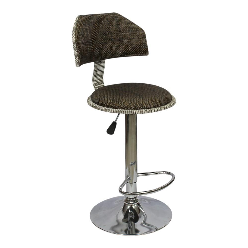 Brown Bar Chair Snake Design With Chrome Steel Base