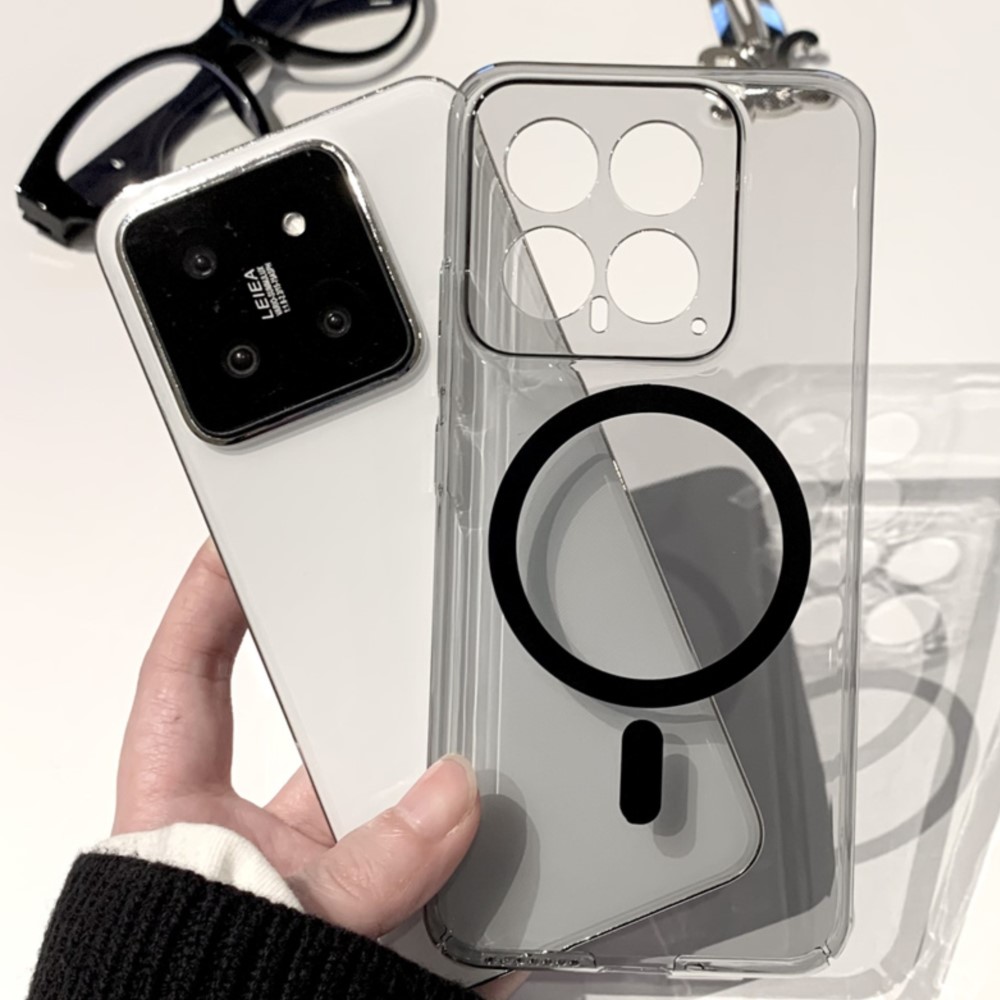 HOCE HD Crystal Transparent Magnetic Phone Cases For Xiaomi 15 14 13 Ultra Pro M14 M13 M15 MagSafe Case Ultra Thin Hard Plastic Clear Back Cover