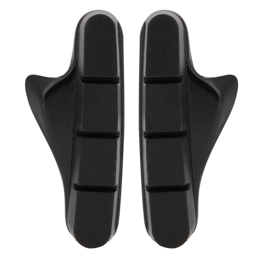 1 Pair Durable Aluminium Alloy& Rubber Bicycle Brake Pads Light Weight Quiet Road Bike Brake Pads Mountain Bike Brake Pads Bike Accessory