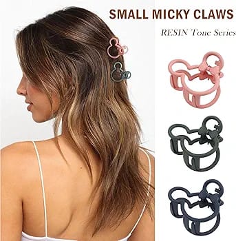 Mouse Ears Hair Claw Clips for Girls 2Pcs