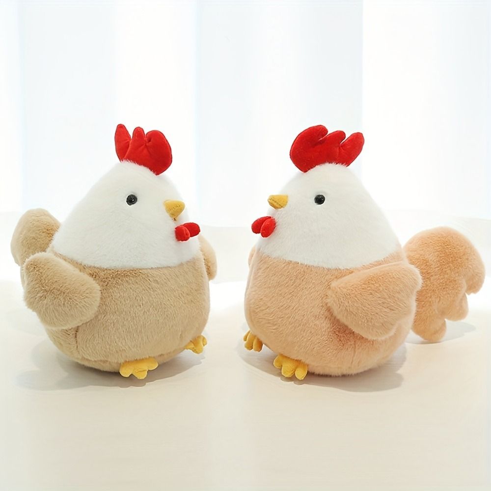 New 8inch Plush Toy Chicken Shape Simulation Stuffed Animal Toys Soft Body Pillow Gifts for Children