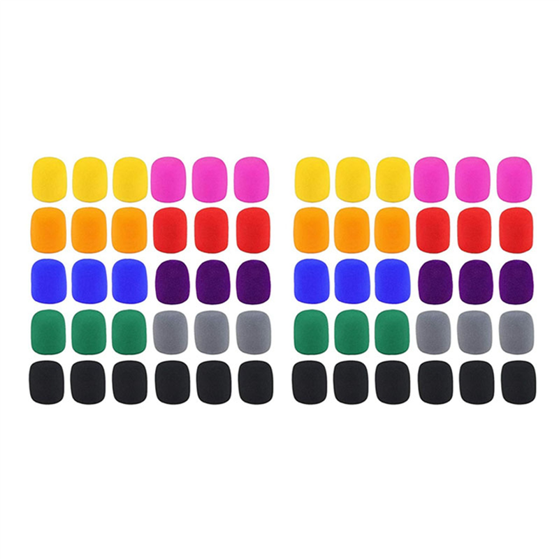 60 Pack Thick Handheld Stage Microphone Windscreen Foam Cover Karaoke DJ (12 Color)