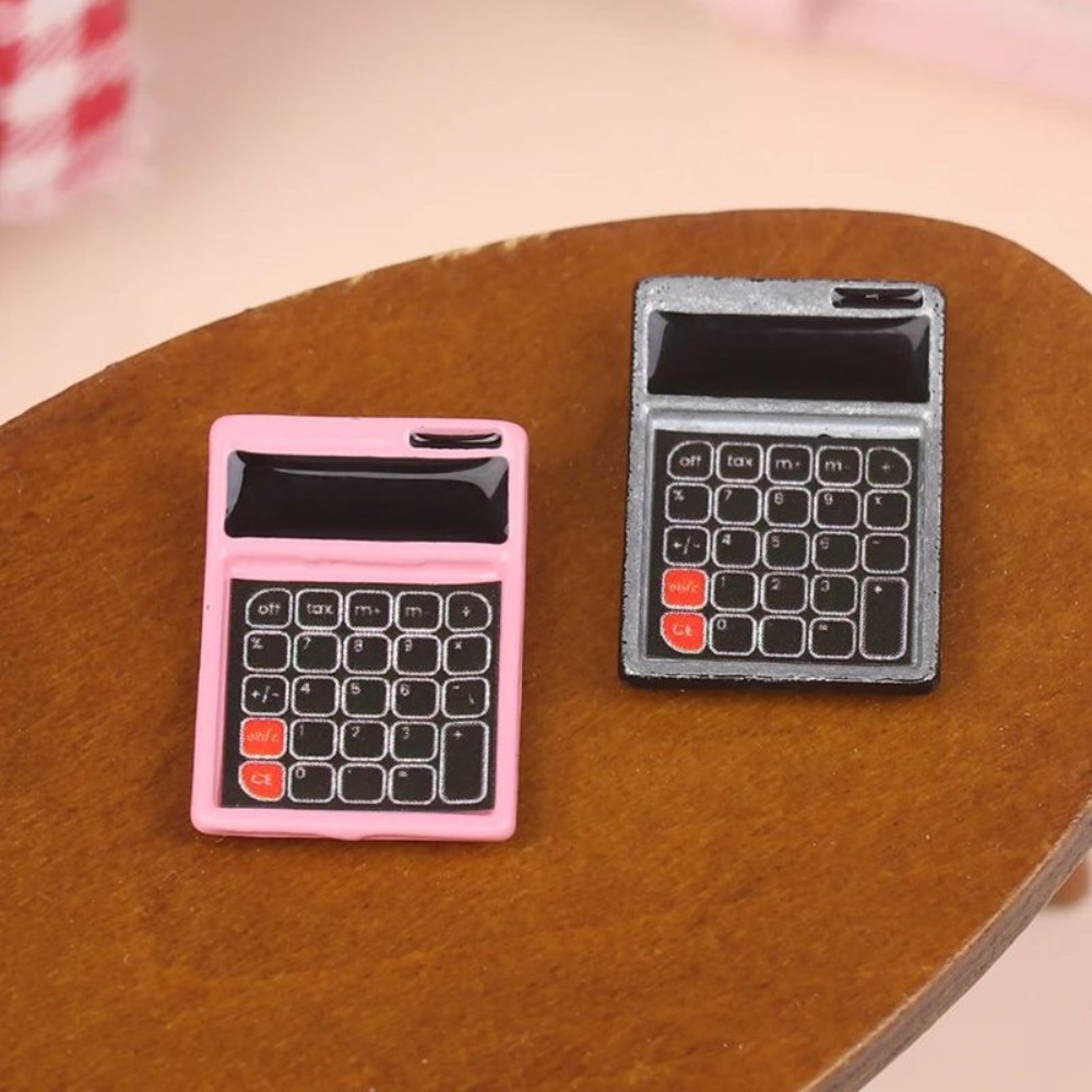Dollhouse Miniature Accessories Simulation :12 Dollhouse Calculator Furniture Toys Mini Dollhouse Miniature Calculator Cute Creative Mini Electronic Calculator Model BJD Dolls