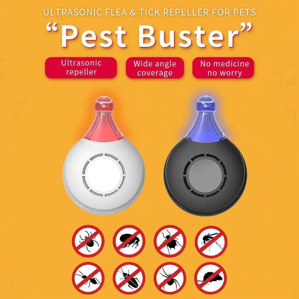Ultrasonic Repeller with Hook Portable Rechargeable Pest Control Repel Mosquitoes Fleas and Ticks For Outdoor Activities