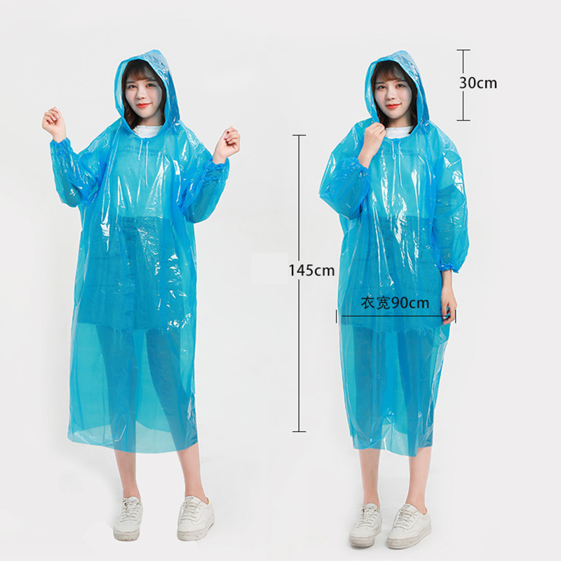 Pocket Size Disposable Poncho Raincoat for Men and Women for Travel Use