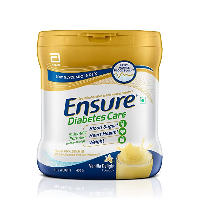 Ensure Diabetes Care Sugar Free- Nutrition to Help Control Blood Sugar Levels- 375 gm Jar (Vanilla Flavour)