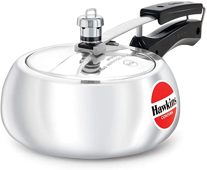 Hawkins Classic Aluminum Pressure Cooker, 10-Liter, Silver