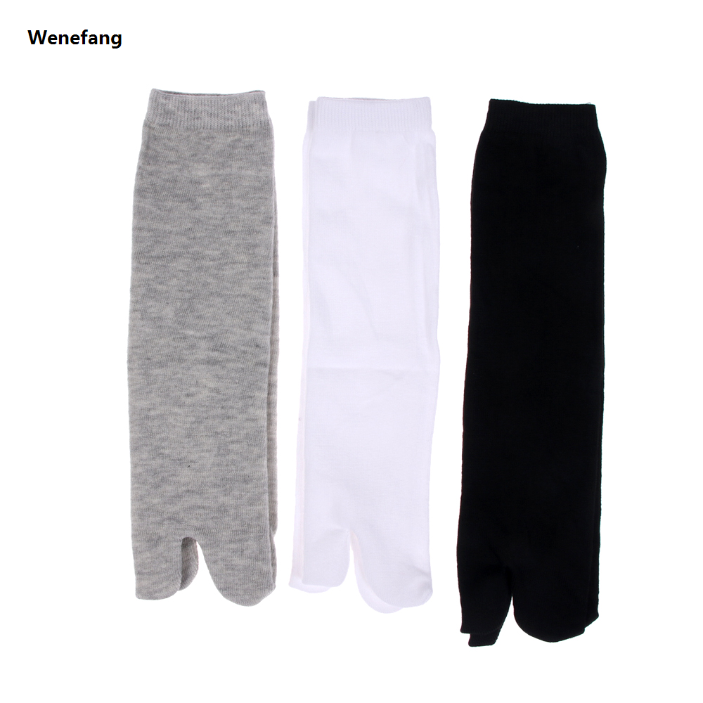 Wenefang Bamboo Japanese Men And Women Summer Fiber Two Finger Socks Black Kimono Flip Flop Sandal Split Ninjia White Tabi Toe Socks