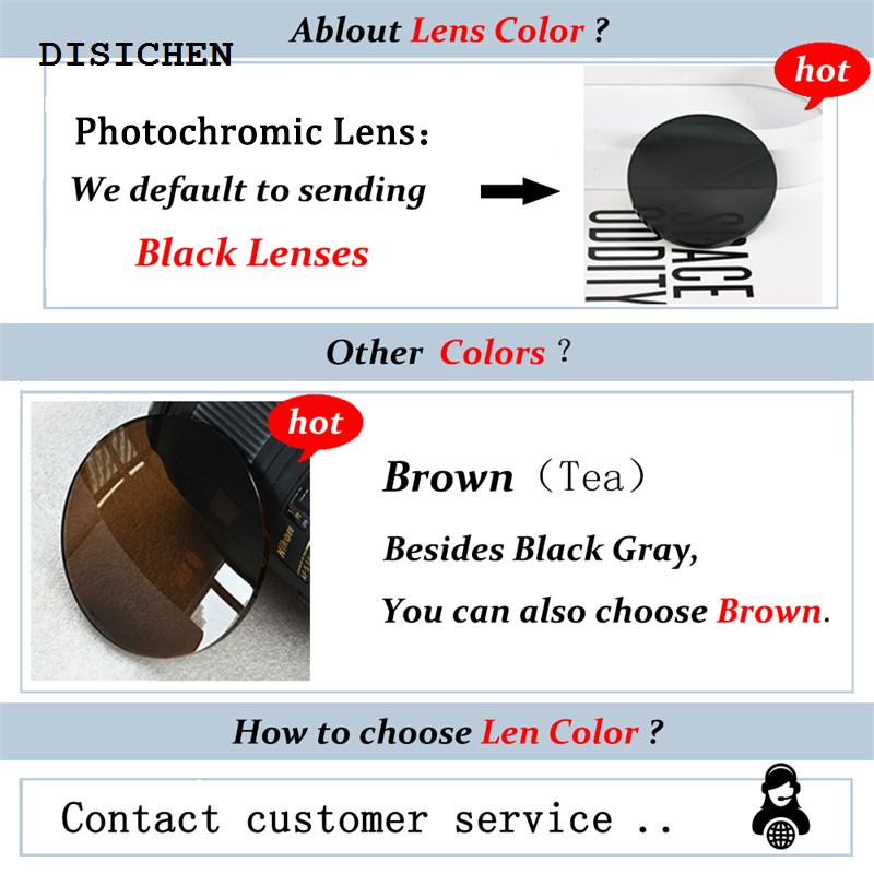 DISICHEN Hot Selling New Brand Design Optical Myopia Glasses Women Double-beam Spectacle Oversized Frame Blue Ray Photochromic Vision Care Eyeglasses