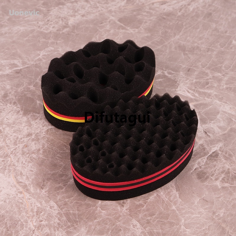 Difutagui Round dual-use perforated magic curling brush sponge for hair New Fashion salon styling, 1 piece, oval curly hair sponge wave hair tool