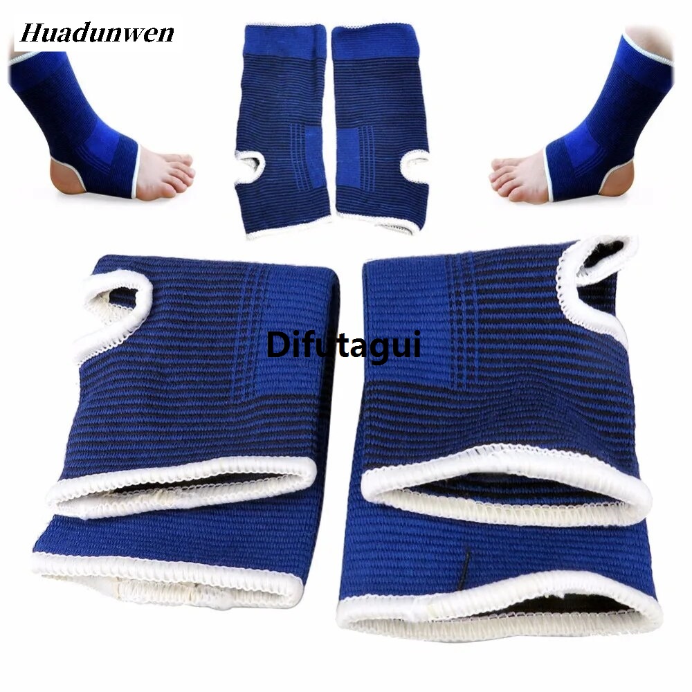 Huadunwen Support bandage elastic injury arthritis leg blue 2025 knee pair 1 elastic pad support gym ankle