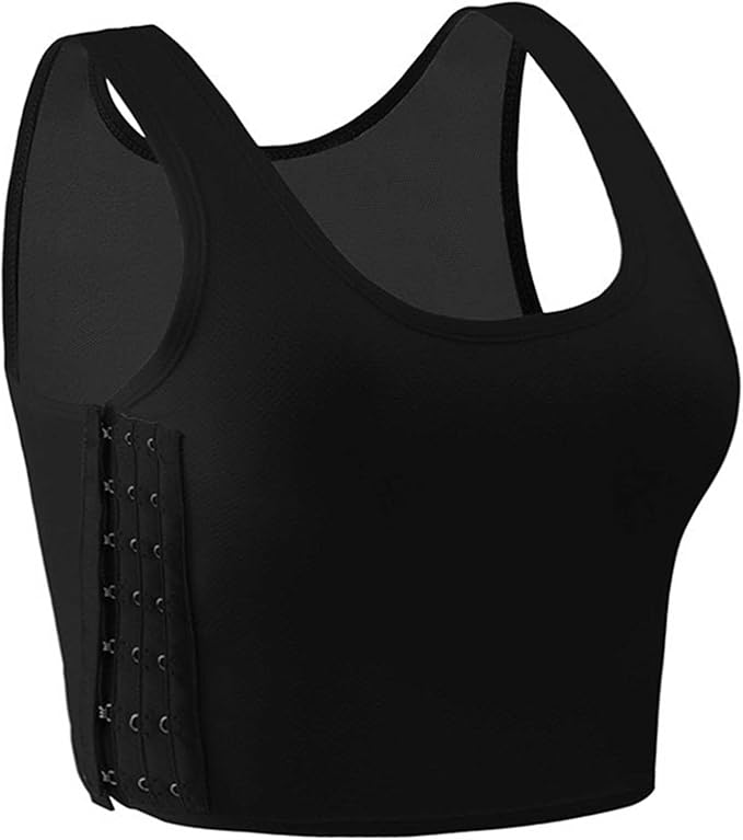 New Breathable Chest Breast Binder Side Buckle Short Vest Tops, Chest Binder,Side-Button Underwear Chest Binder
