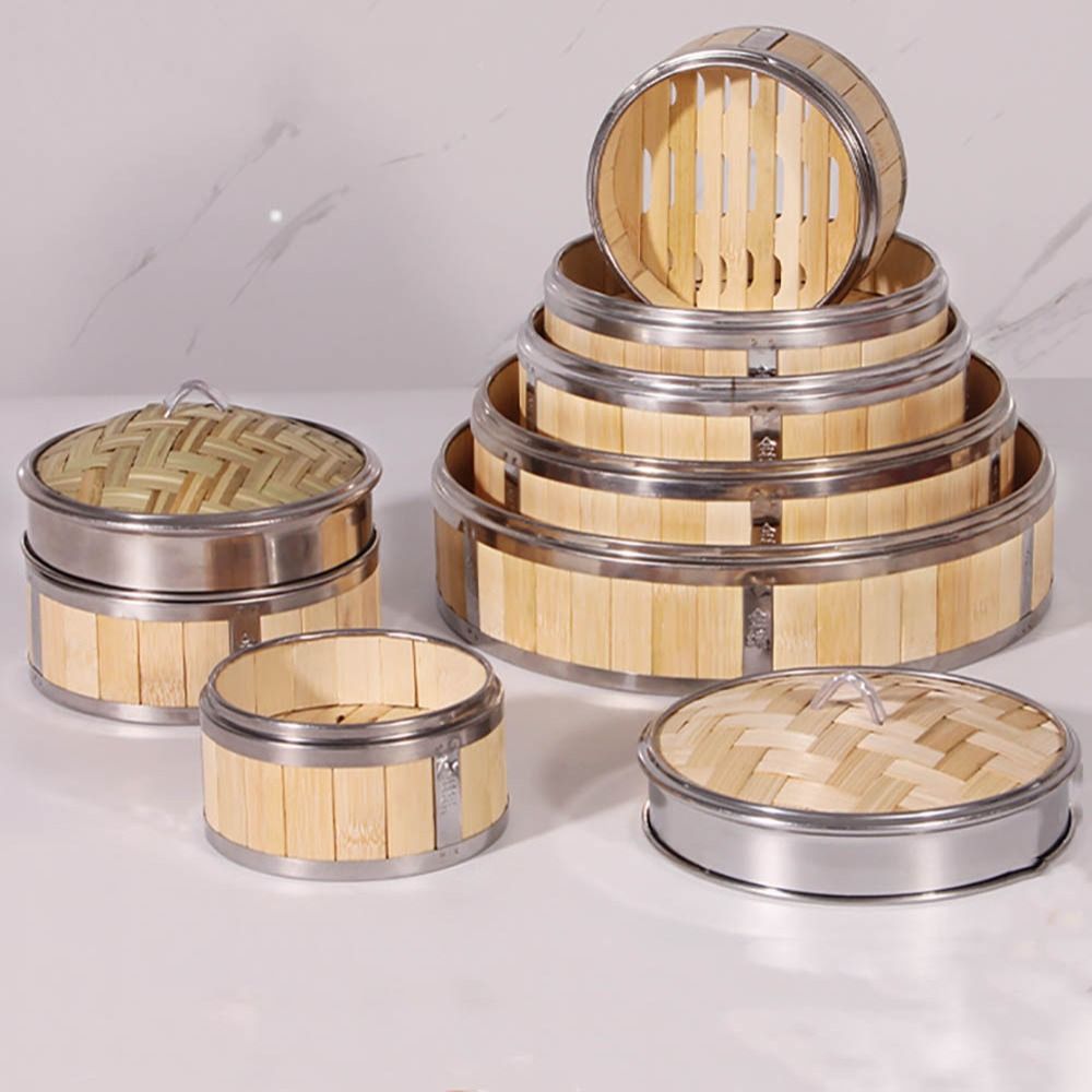 New Bamboo Bamboo Steamer Weaving Handmade Snack Basket Household Natural Bamboo basket