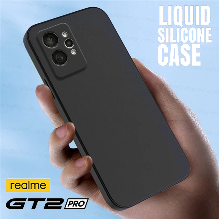For Realme GT 2 Pro 5G Silicone Shockproof Slim Classic Black Matte Soft TPU Case Cover GT2 Pro