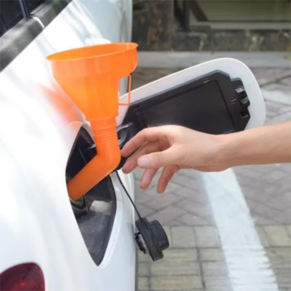 Universal Plastic Refueling Funnel Long Mouth with Filter Oil Funnel Detachable Extension Pipe Fuel Filling Funnel Motorcycle Refueling