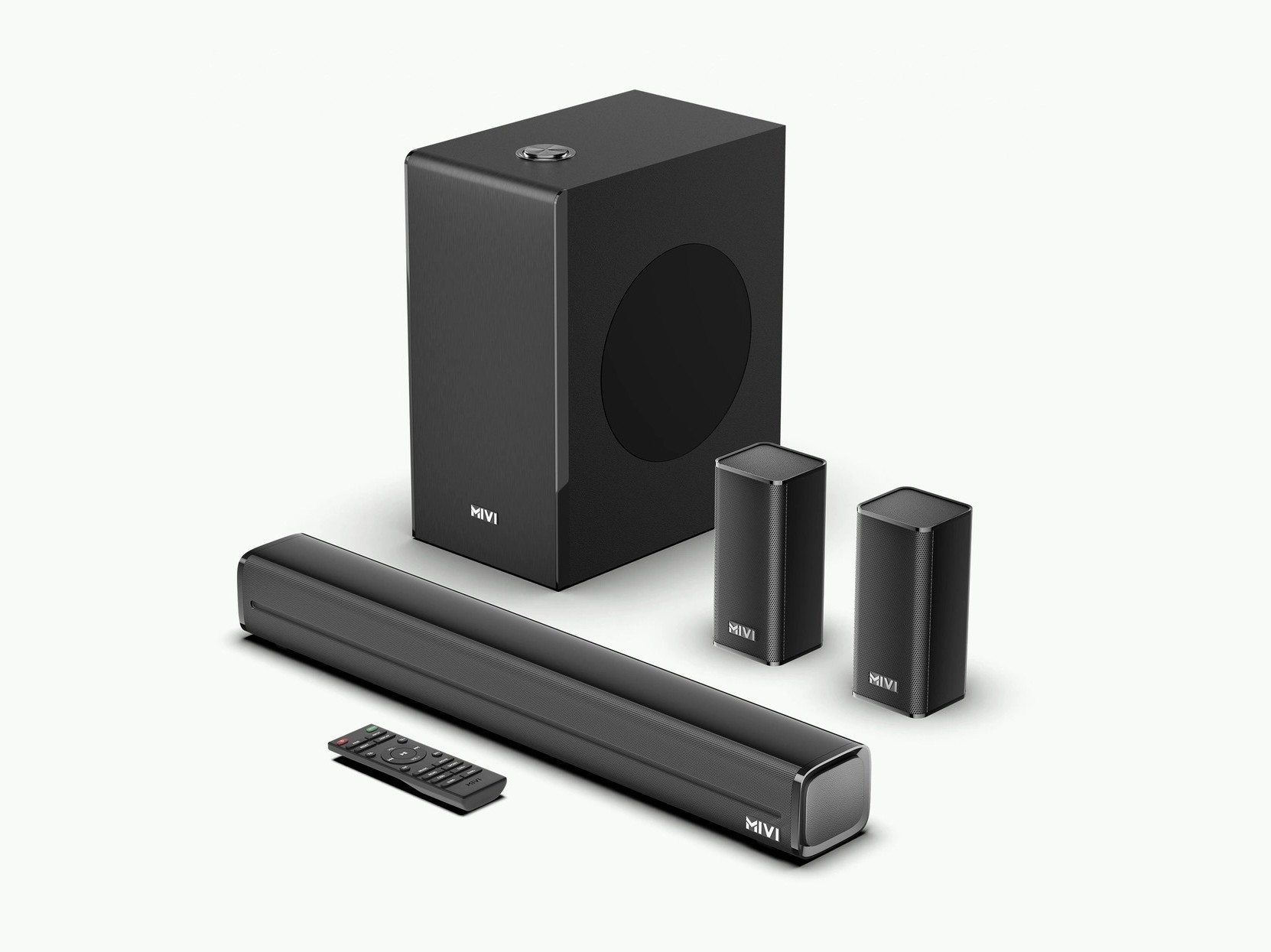 Mivi NEX 450 Soundbar | With Subwoofers | 450W Cinematic Sound | Bluetooth Soundbar Speaker | Multiple EQ & Input Modes, Soundbar for TV, Made in India