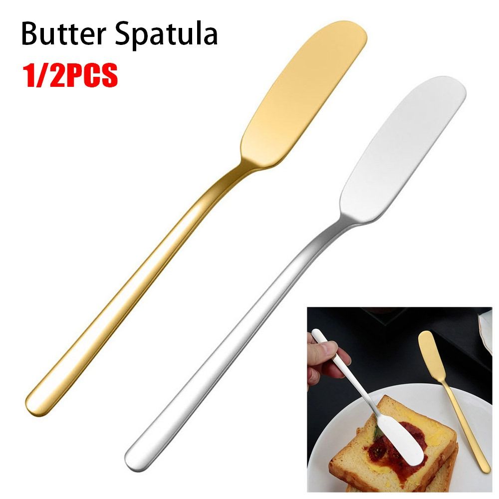 1/2Pcs New Bread Jam Tools Butter Spoons Kitchen Gadget Cream Wipe Cream Spatula Multipurpose Long Handle Toast Scraper