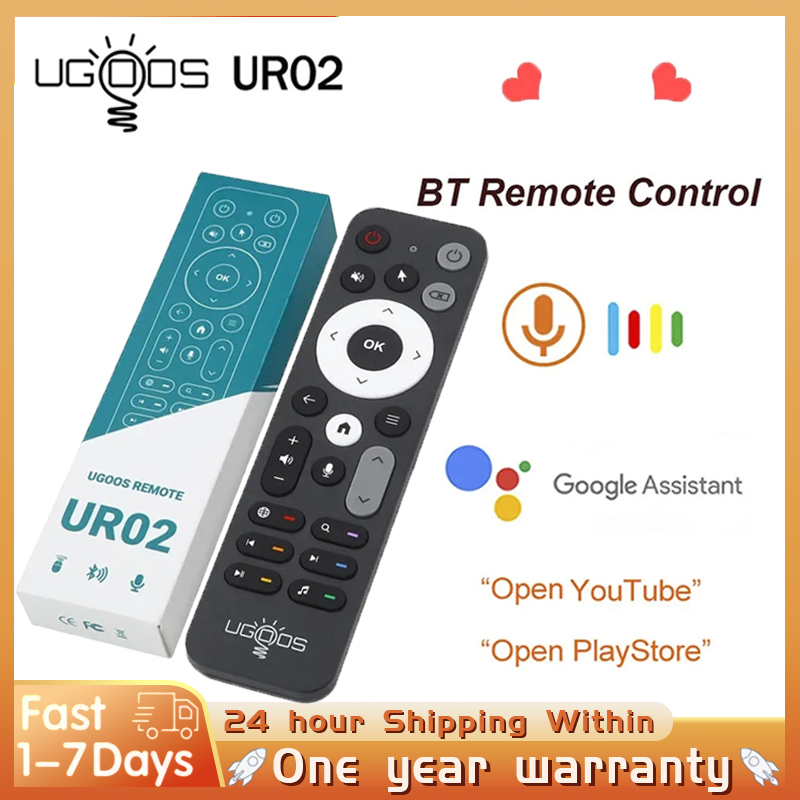 NEW Original UGOOS UR02 Bluetooth Voice Remote Control Replacement for Ugoos TOX1 TOX3 AM8 PRO AM6B PLUSX4 X4Q Cube Pro Extra TV Box