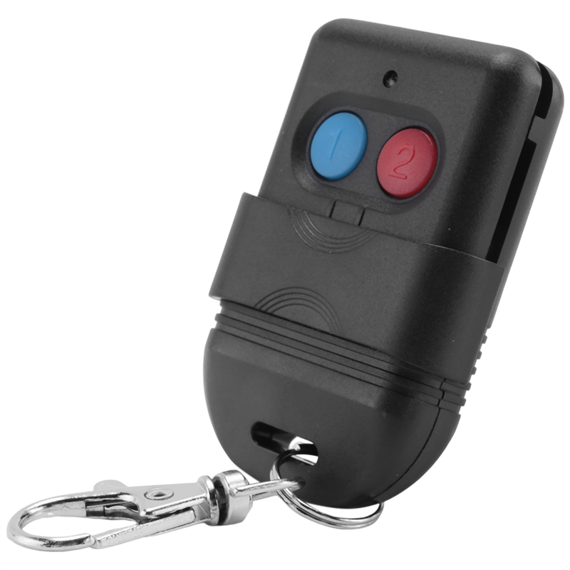 8 Dip Switch 330Mhz Smart Copy Remote Control Fixed Code 2 CH Duplicator for Gate Garage Door Opener or Alarm System,