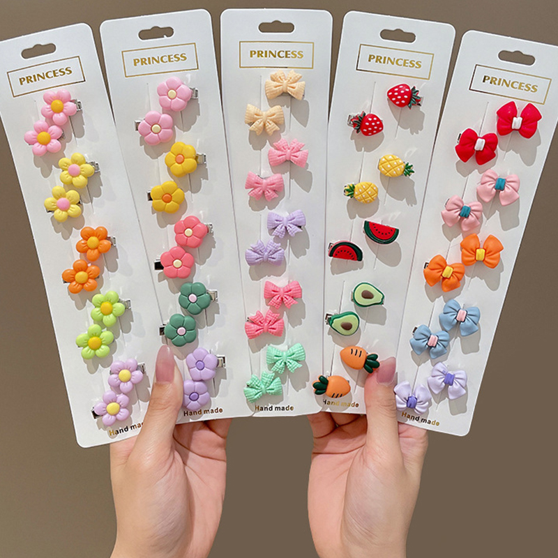 10Pcs Children's Small Acrylic Hair Clip Girl Cute Summer Baby Mini Hairpin Color Clip For Kids Headdress Broken Hair Bangs Clip afabe858