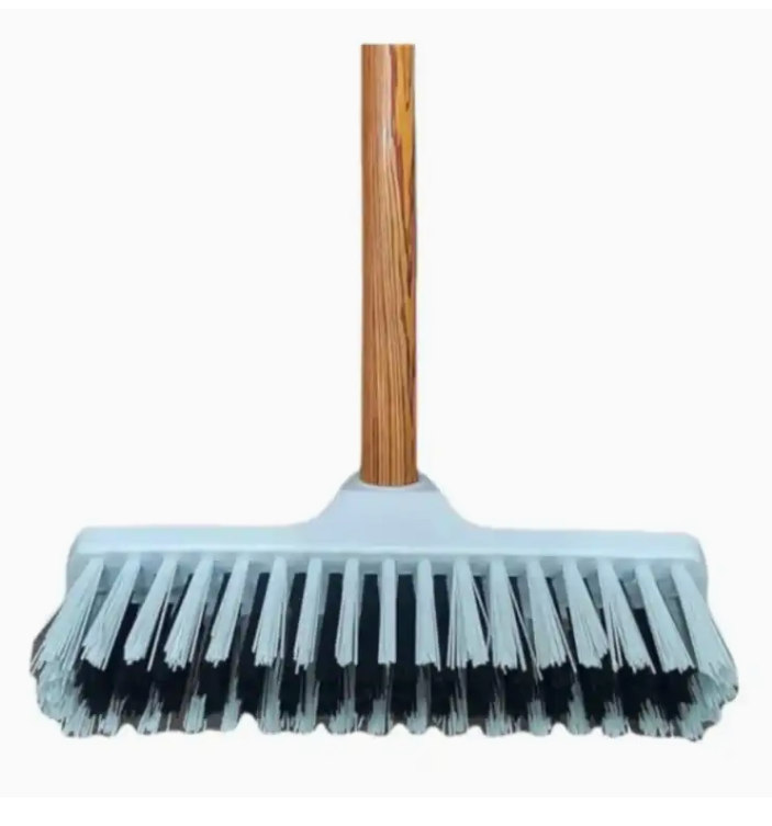 Floor Scrubbing Hard Brush With Wood Sticks