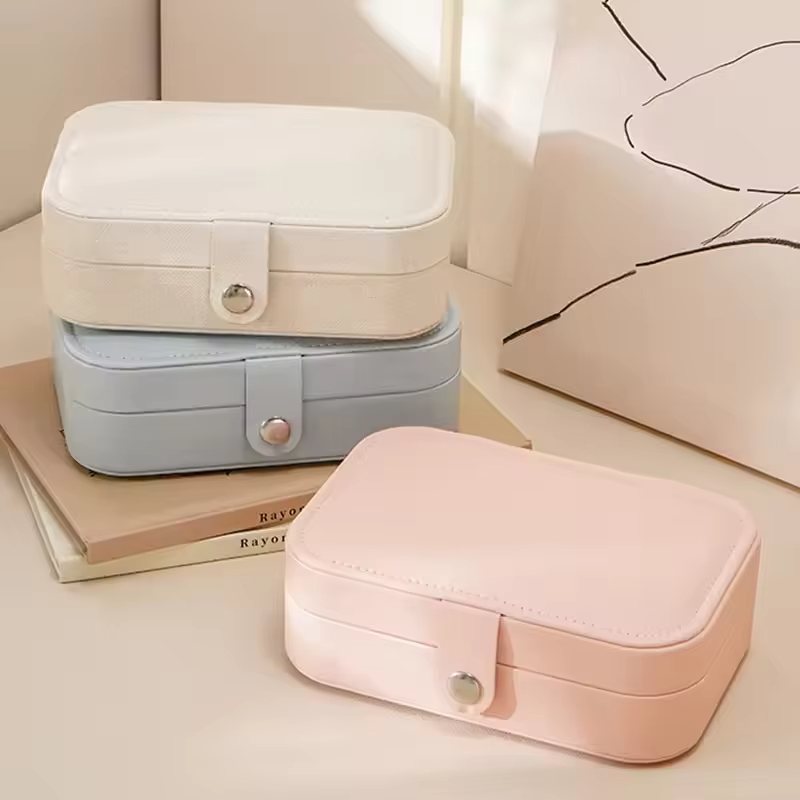 Portable Jewellery Organizing Storage Box - Multicolor Soft Suede Jewellery Organizer for Women