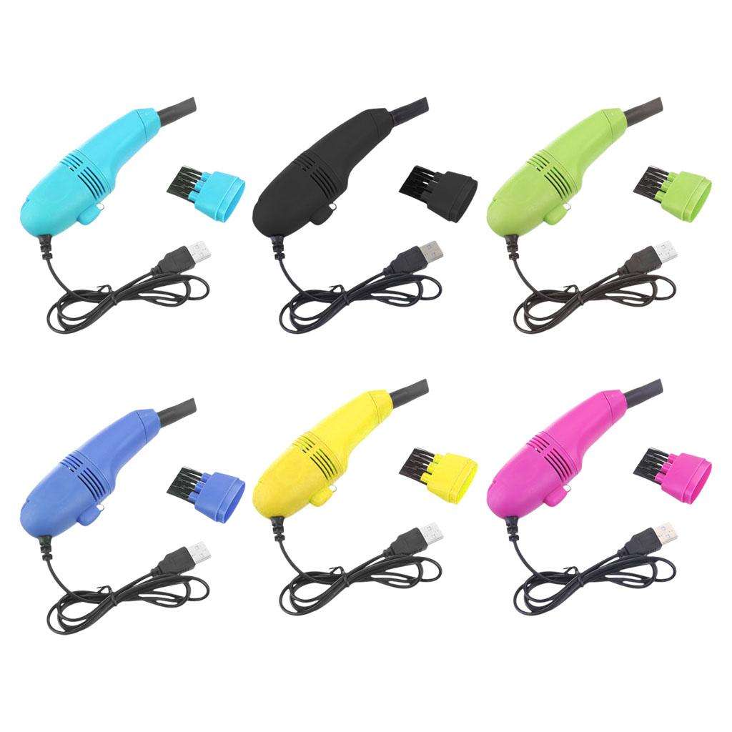 Handheld Portable USB Mini Keyboard Vacuum Cleaner. Cleaning Brush. Color May Vary
