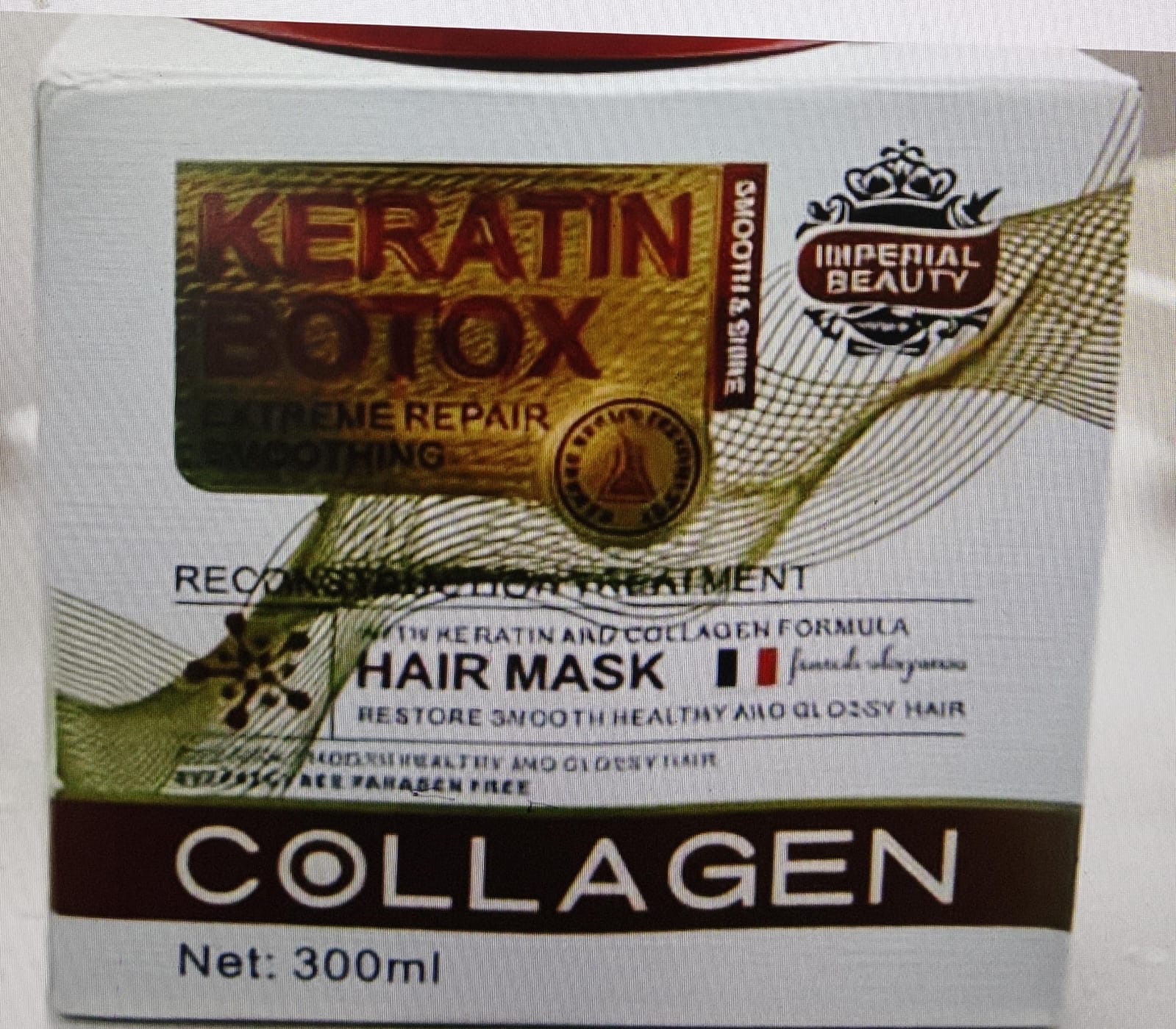 Imperial Beauty Keratin Botox Extreme Repair Smoothing Hair Mask Treatment 300ML