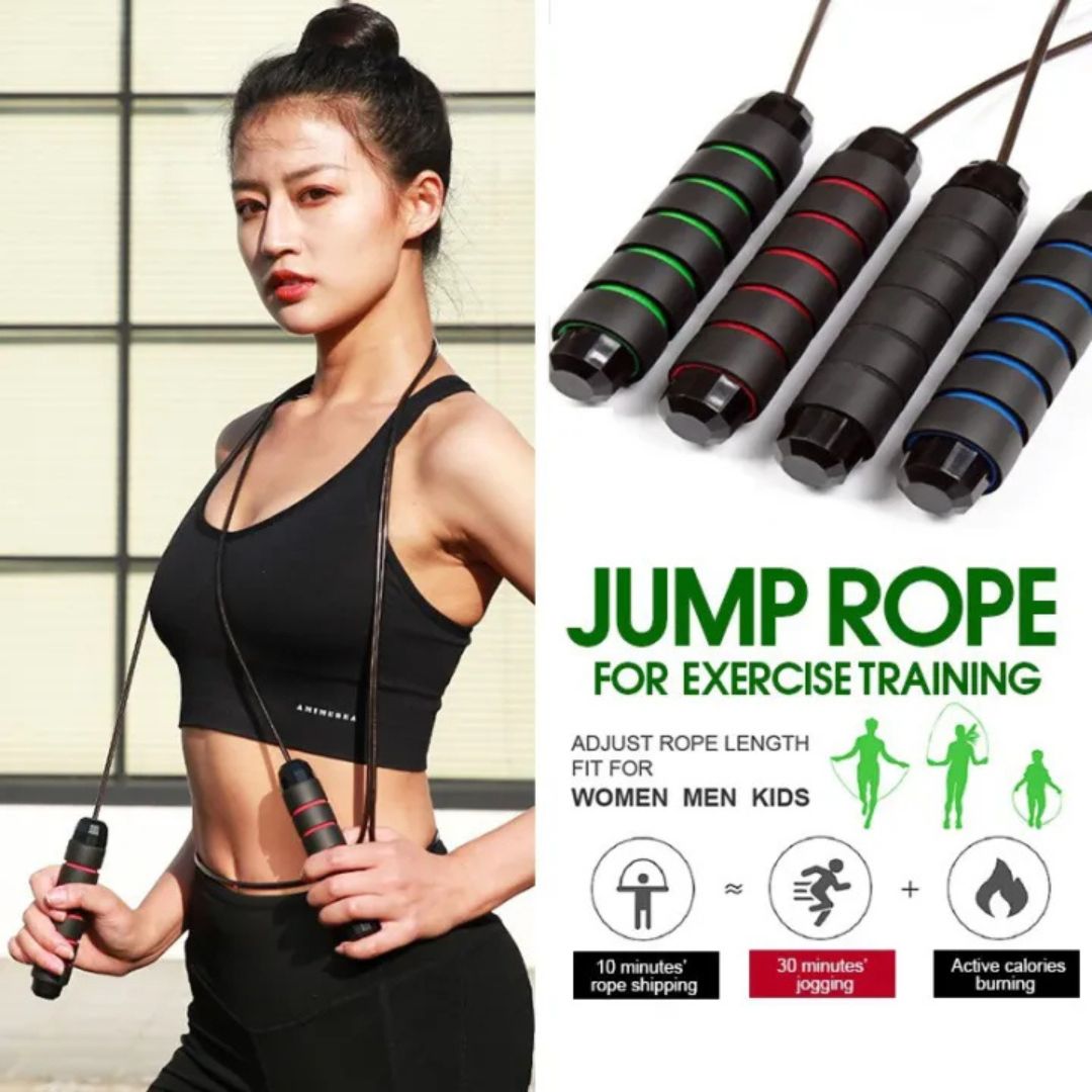 Weighted Skipping Rope - Adjustable Jump Rope for Cardio & Strength