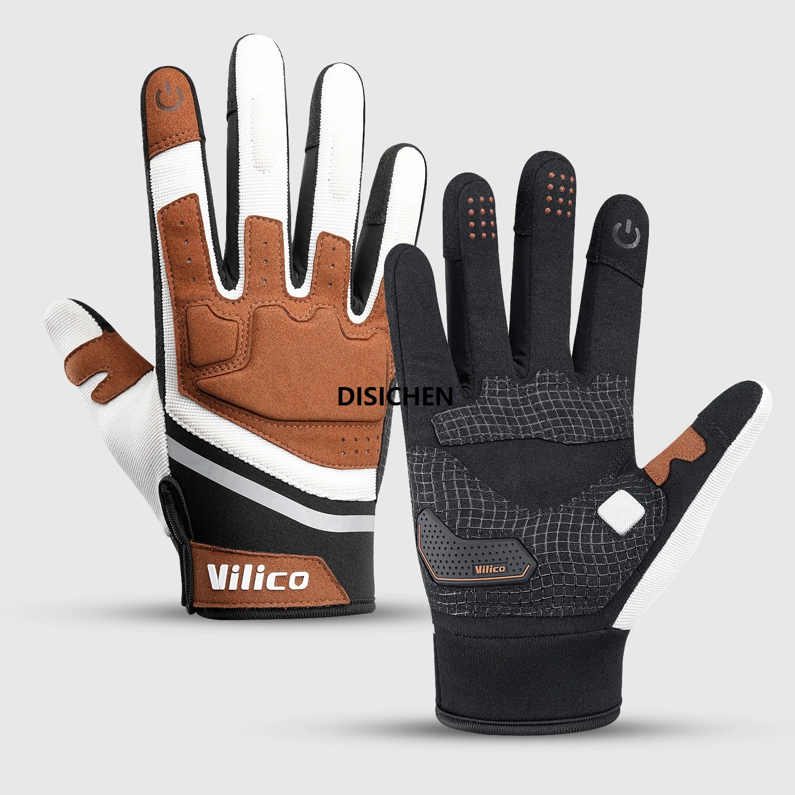 DISICHEN Luxury Kyncilor Gym Cycling Gloves Full Finger Touch Screen Waterproof Bike Gloves for Men Women Guantes Ciclismo Bicycle Gloves