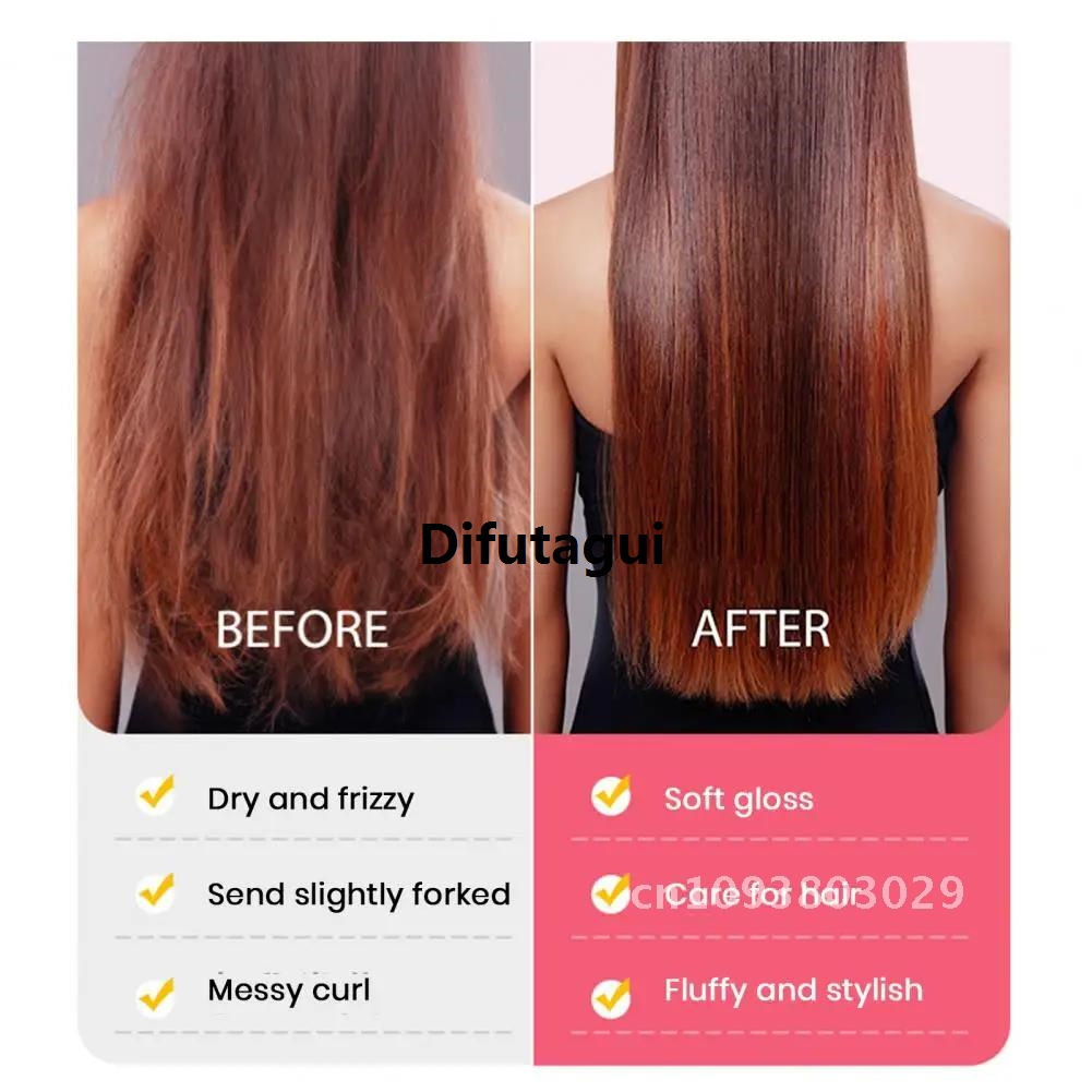 Difutagui Hair Ions Brush Fast Heating Negative Straightener Curly Sales promotion Electric Comb Hair Fluffy Hot Brush Detangling Styling