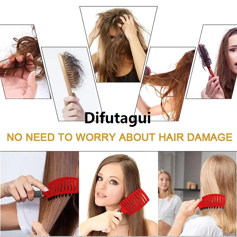 Difutagui Comb massage scalp brush tangles untie nylon bristles fragrance removal Fashion brush set/2PC magic hair Popbrush Salon professional hair brush