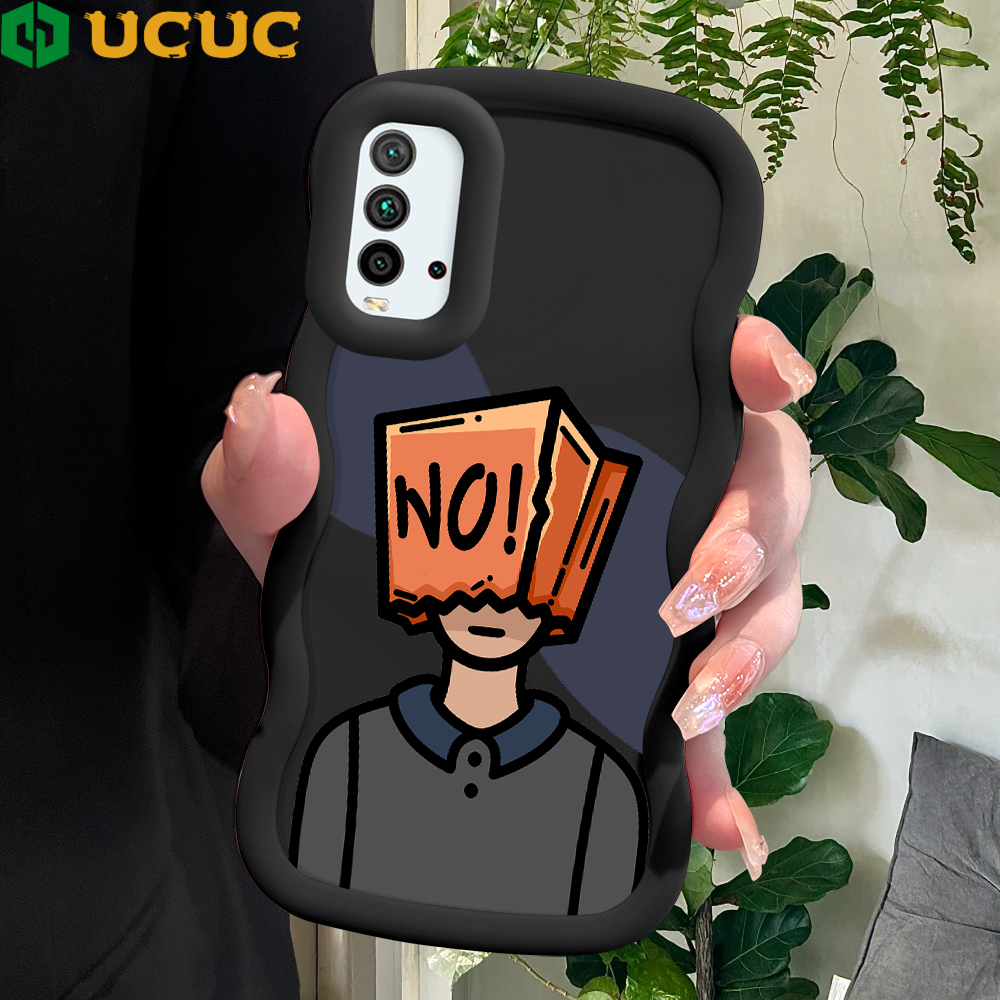 UCUC for Redmi 9T Redmi 9 Power Back Cover Box Boy Creative Candy Color Wave Silicon Phone Protective Case