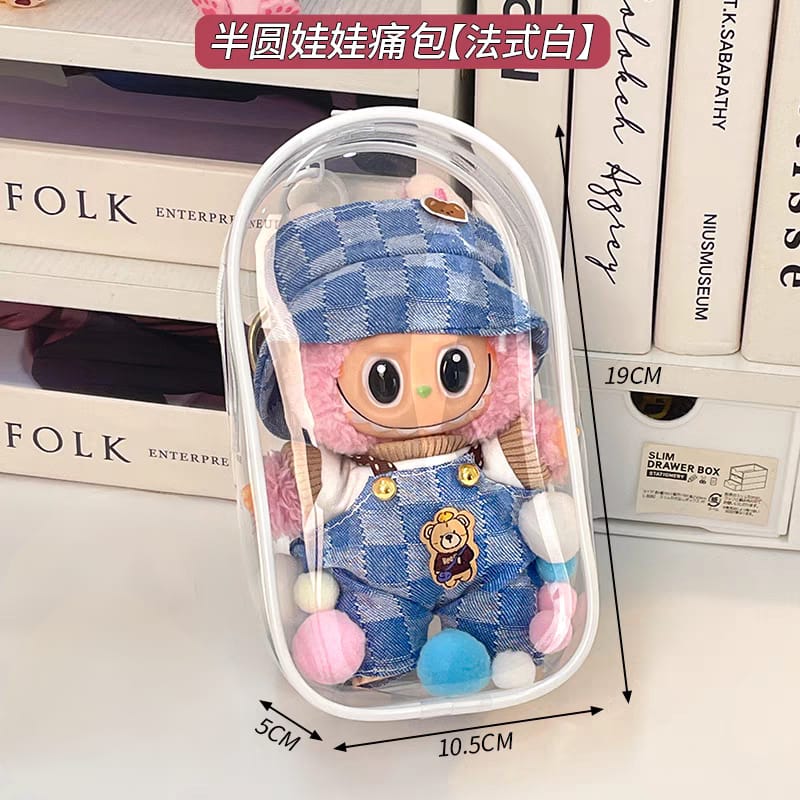 Large Transparent Labubu Doll Display Bag/ shoes/sunglasses/clothes/phone keyring /skating boardStylish Set and accessories