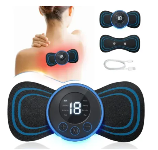 Body Massager Wireless Portable Neck Massager With 8 Modes and 19 Strength Levels Rechargeable Pain Relief EMS Massage Machine By Khopo