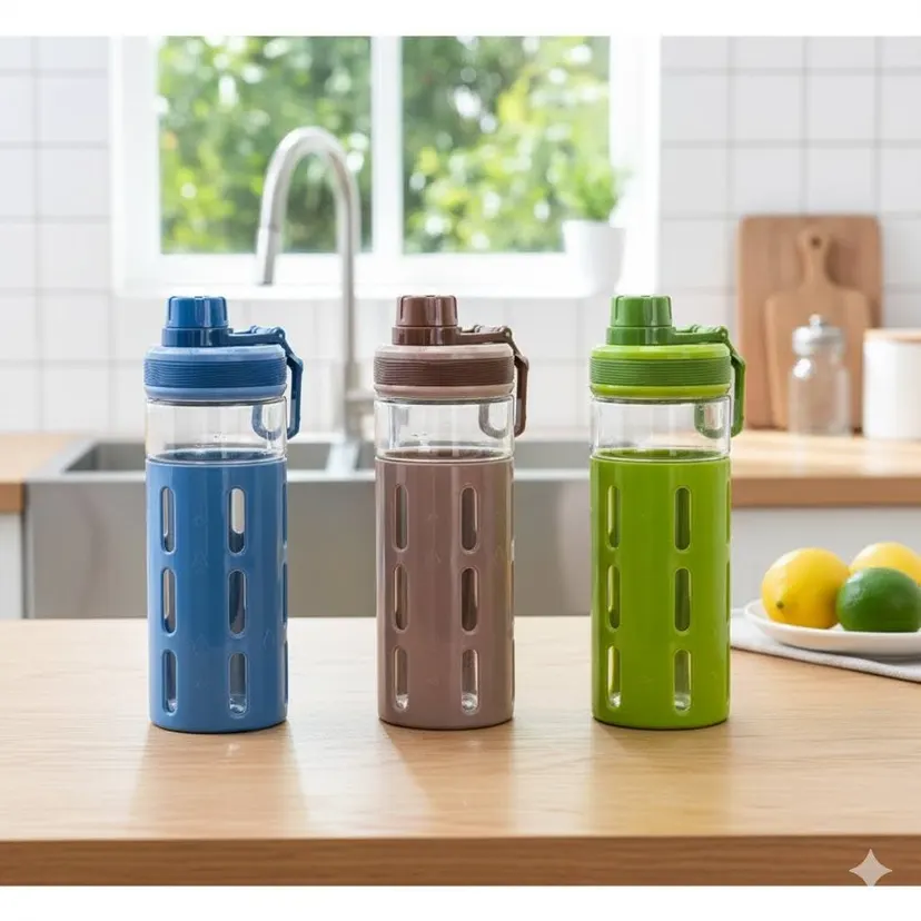 Ello Water Bottle with Plastic Sleeve | 750 ml | BPA Free
