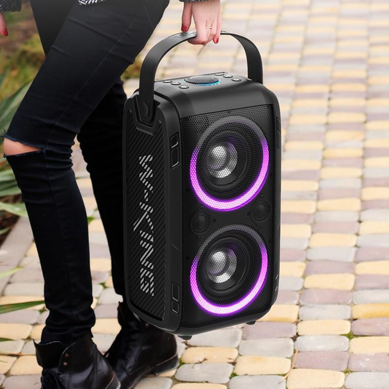 W-King Speaker Karaoke Bluetooth Portable Wireless T9 Pro 2Mic Party Box Original Speaker Travelling Portable WKING