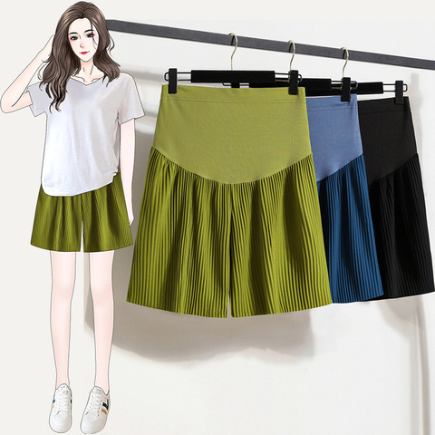 Maternity shorts 2022 summer thin trendy mom loose straight pants fashion wear outside Internet celebrity pants casual belly pants