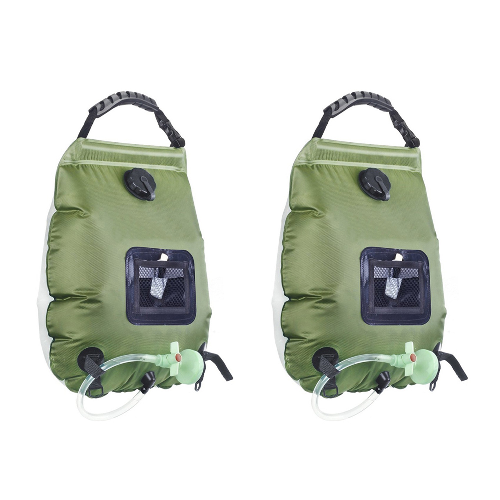 fasdaga 2X 20L Outdoor Water Bag Camping Mountaineering Solar Shower Bag Portable Outdoor Bath Water Storage Bag